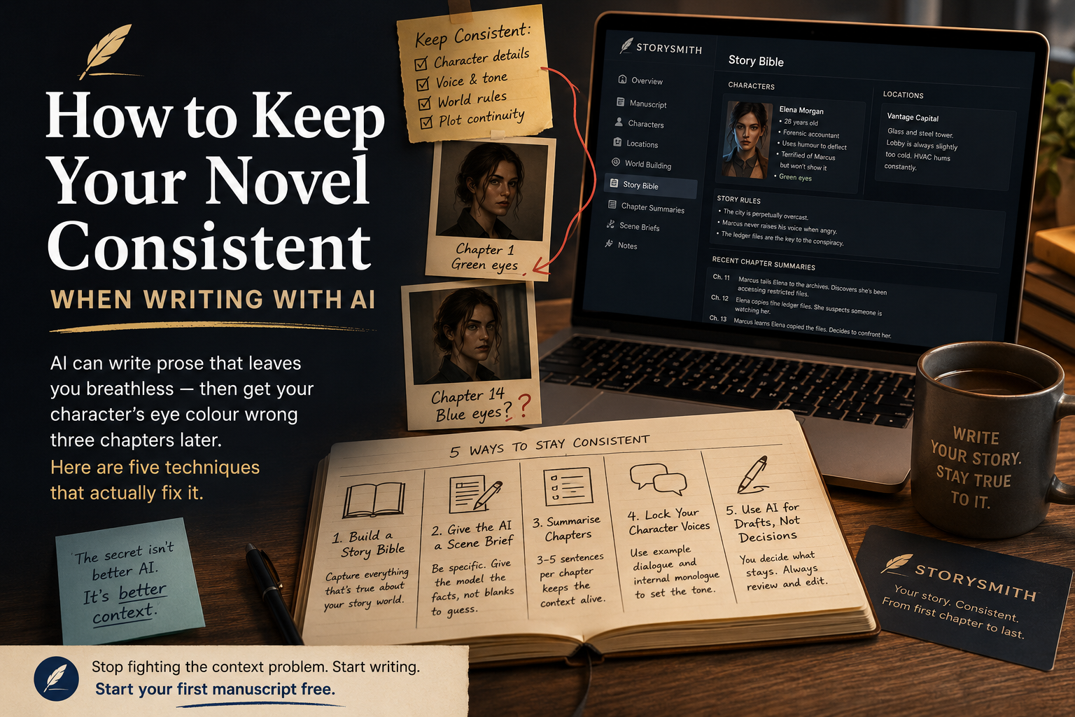How to Keep Your Novel Consistent When Writing With AI