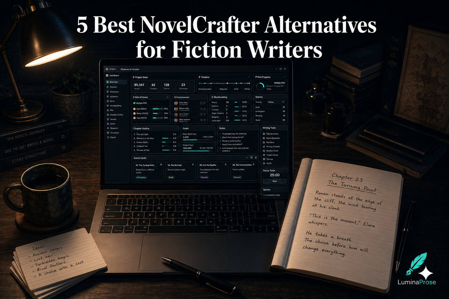 5 Best NovelCrafter Alternatives for Fiction Writers (2026)